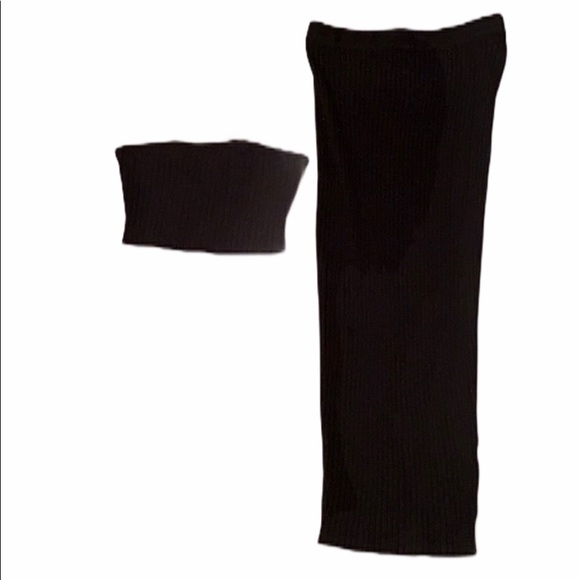 JLUXLABEL Tops - NWT JLUXLABEL Black Two Piece Top & Skirt Set